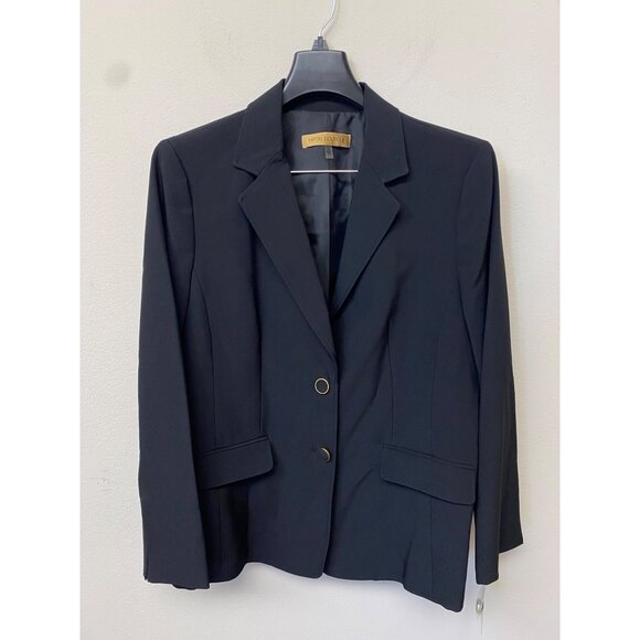 Nipon Boutique Women's Black Two Button Jacket Wide Leg Pantsuit NWT - Picture 1 of 10